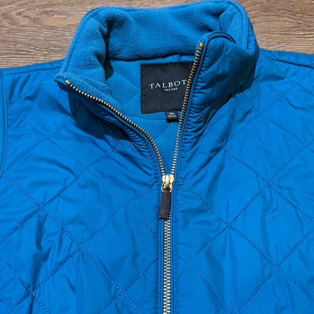 Talbots Diamond Quilted Fleece Lined Vest - Picture 5 of 7